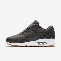 Chaussure Nike Air Max 90 Premium Pour Femme Lifestyle Gris Foncé/Jaune Gomme/Blanc/Gris Foncé_NO. 896497-003