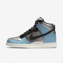 Chaussure Nike Dunk High Lx Pour Femme Lifestyle Argent Métallique/Bleu Mica/Ivoire/Noir_NO. 881233-002