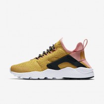 Chaussure Nike Air Huarache Ultra Se Pour Femme Lifestyle Jaune D'Or/Melon Brillant/Noir/Jaune D'Or_NO. 859516-700