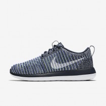 Chaussure Nike Roshe Two Flyknit Pour Femme Lifestyle Bleu Marine Collège/Bleu Binaire/Vert Vapeur/Blanc_NO. 844929-401
