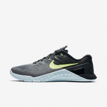 Chaussure Nike Metcon 3 Pour Femme Fitness Et Training Gris Foncé/Bleu Glacier/Noir/Vert Ombre_NO. 849807-003