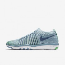 Chaussure Nike Free Transform Flyknit Pour Femme Fitness Et Training Bleu Mica/Vert Electro/Volt/Brouillard D'Océan_NO. 833410-403