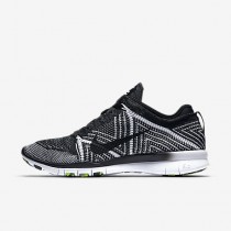Chaussure Nike Free Tr 5 Flyknit Pour Femme Fitness Et Training Noir/Blanc/Volt/Noir_NO. 718785-004