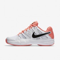 Chaussure Nike Court Air Vapor Advantage Pour Femme Tennis Blanc/Rouge Lave Brillant/Noir_NO. 599364-103
