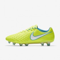 Chaussure Nike Magista Opus Ii Fg Pour Femme Football Volt/Jaune Pâle Électrique/Bleu Chlorine/Blanc_NO. 844218-717
