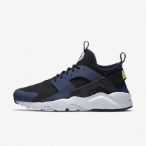 Chaussure Nike Air Huarache Ultra Pour Homme Lifestyle Bleu Nuit Marine/Noir/Platine Pur/Vert Ombre_NO. 819685-403