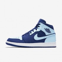 Chaussure Nike Air Jordan 1 Mid Pour Homme Lifestyle Royal Équipe/Blanc/Bleu Glacé_NO. 554724-400