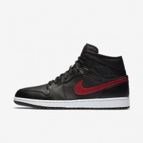 Chaussure Nike Air Jordan 1 Mid Pour Homme Lifestyle Noir/Rouge Équipe/Blanc/Rouge Équipe_NO. 554724-009