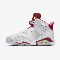Chaussure Nike Air Jordan 6 Retro Pour Homme Lifestyle Blanc/Platine Pur/Rouge Sportif_NO. 384664-113