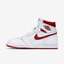 Chaussure Nike Air Jordan 1 Retro High Og Pour Homme Lifestyle Blanc/Rouge Intense_NO. 555088-103