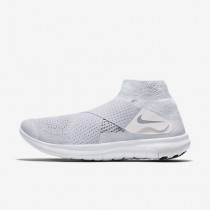 Chaussure Nike Free Rn Motion Flyknit 2017 Pour Homme Running Blanc/Platine Pur/Volt/Gris Loup_NO. 880845-100