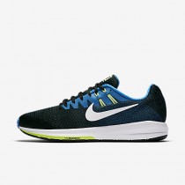 Chaussure Nike Air Zoom Structure 20 Pour Homme Running Noir/Bleu Photo/Vert Ombre/Blanc_NO. 849576-004