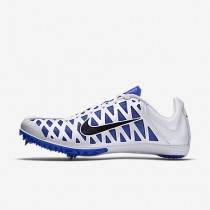 Chaussure Nike Zoom Maxcat 4 Pour Homme Running Blanc/Bleu Coureur/Noir_NO. 549150-100