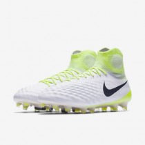 Chaussure Nike Magista Obra Ii Fg Pour Homme Football Blanc/Volt/Platine Pur/Noir_NO. 844595-109