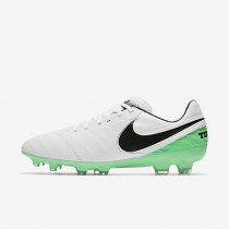 Chaussure Nike Tiempo Legacy Ii Fg Pour Homme Football Blanc/Vert Electro/Noir_NO. 819218-103
