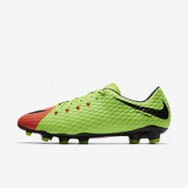 Chaussure Nike Hypervenom Phelon 3 Fg Pour Homme Football Vert Électrique/Hyper Orange/Volt/Noir_NO. 852556-308