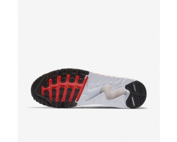 Chaussure Nike Air Max 90 Ultra 2.0 Flyknit Pour Homme Lifestyle Blanc/Cramoisi Brillant/Noir/Gris Loup_NO. 875943-100