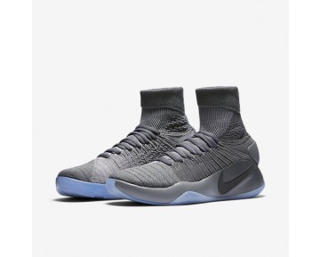 Chaussure Nike Hyperdunk 2016 Flyknit Pour Homme Basketball Gris Foncé/Gris Froid/Platine Métallisé_NO. 843390-002