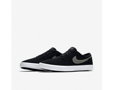 Chaussure Nike Sb Solarsoft Portmore Ii Pour Homme Skateboard Noir/Blanc/Gris Foncé_NO. 880266-010