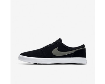 Chaussure Nike Sb Solarsoft Portmore Ii Pour Homme Skateboard Noir/Blanc/Gris Foncé_NO. 880266-010