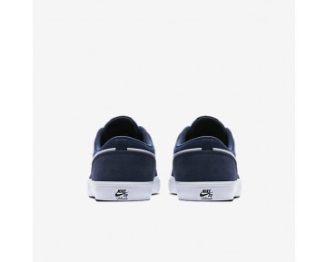 Chaussure Nike Sb Solarsoft Portmore Ii Pour Homme Skateboard Bleu Nuit Marine/Noir/Blanc_NO. 880266-410