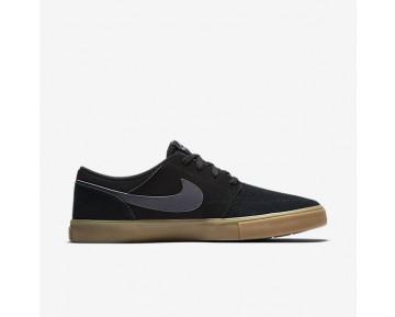 Chaussure Nike Sb Solarsoft Portmore Ii Pour Homme Skateboard Noir/Gomme Marron Clair/Gris Foncé_NO. 880266-009