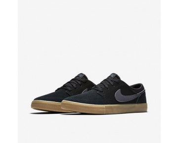 Chaussure Nike Sb Solarsoft Portmore Ii Pour Homme Skateboard Noir/Gomme Marron Clair/Gris Foncé_NO. 880266-009