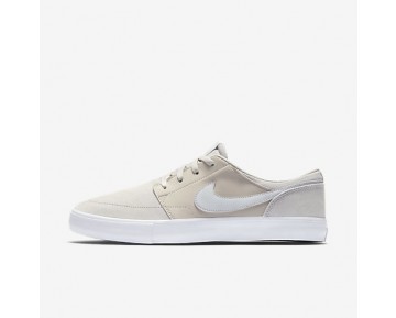 Chaussure Nike Sb Solarsoft Portmore Ii Pour Homme Skateboard Beige Clair/Blanc/Noir/Platine Pur_NO. 880266-041