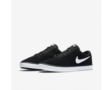 Chaussure Nike Sb Check Solarsoft Pour Homme Skateboard Noir/Blanc_NO. 843895-001