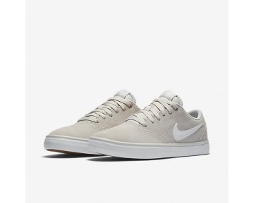 Chaussure Nike Sb Check Solarsoft Pour Homme Skateboard Beige Clair/Gomme Marron Clair/Blanc_NO. 843895-010