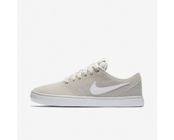 Chaussure Nike Sb Check Solarsoft Pour Homme Skateboard Beige Clair/Gomme Marron Clair/Blanc_NO. 843895-010
