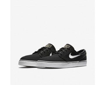 Chaussure Nike Sb Zoom Stefan Janoski Canvas Pour Homme Skateboard Noir/Gomme Marron Clair/Étoile D'Or Métallique/Blanc_NO. 615957-028