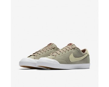 Chaussure Nike Sb Zoom All Court Ck Pour Homme Skateboard Kaki/Blanc/Gomme Marron Clair/Champignon_NO. 806306-221