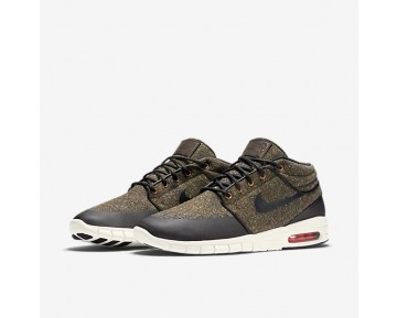Chaussure Nike Sb Stefan Janoski Max Mid Pour Homme Skateboard Marron Baroque/Cramoisi Laser/Voile/Noir_NO. 807507-206