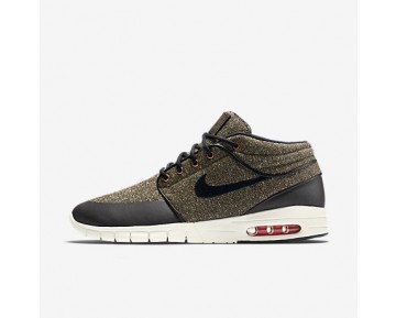 Chaussure Nike Sb Stefan Janoski Max Mid Pour Homme Skateboard Marron Baroque/Cramoisi Laser/Voile/Noir_NO. 807507-206