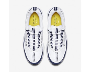 Chaussure Nike Air Zoom Spiridon Pour Homme Lifestyle Blanc/Bleu Nuit Clair/Argent_NO. 849776-103