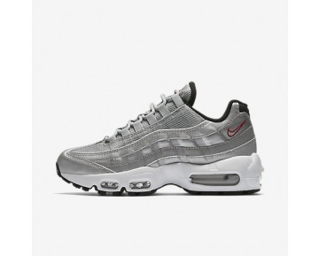 Chaussure Nike Air Max 95 Qs Pour Femme Lifestyle Argent Métallique/Noir/Blanc/Rouge Intense_NO. 814914-002
