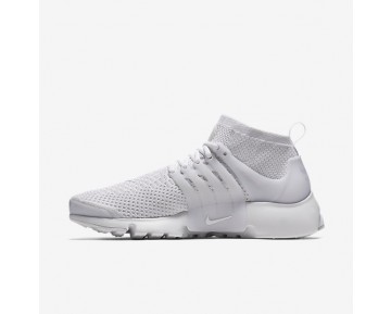 Chaussure Nike Air Presto Ultra Flyknit Pour Homme Lifestyle Blanc/Blanc/Cramoisi Total/Blanc_NO. 835570-100