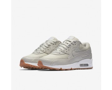 Chaussure Nike Air Max 90 Premium Pour Femme Lifestyle Beige Clair/Jaune Gomme/Blanc/Beige Clair_NO. 896497-001