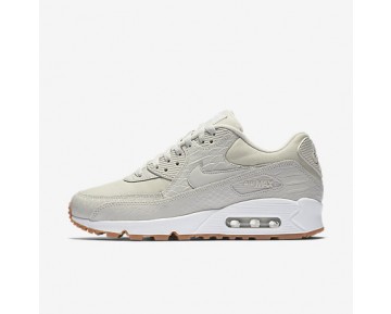 Chaussure Nike Air Max 90 Premium Pour Femme Lifestyle Beige Clair/Jaune Gomme/Blanc/Beige Clair_NO. 896497-001