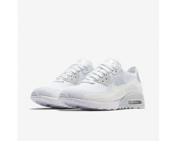 Chaussure Nike Air Max 90 Ultra 2.0 Flyknit Pour Femme Lifestyle Blanc/Platine Pur/Blanc_NO. 881109-104