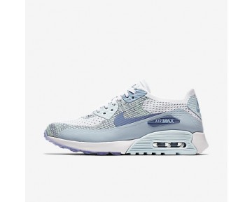 Chaussure Nike Air Max 90 Ultra 2.0 Flyknit Pour Femme Lifestyle Blanc/Bleu Glacier/Bleu Toile/Bleu Arsenal Clair_NO. 881109-105