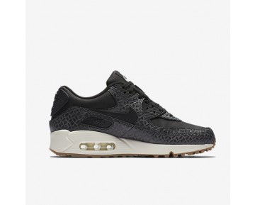 Chaussure Nike Air Max 90 Premium Pour Femme Lifestyle Noir/Voile/Gomme Marron/Noir_NO. 443817-010