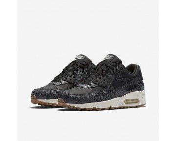 Chaussure Nike Air Max 90 Premium Pour Femme Lifestyle Noir/Voile/Gomme Marron/Noir_NO. 443817-010