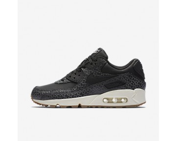 Chaussure Nike Air Max 90 Premium Pour Femme Lifestyle Noir/Voile/Gomme Marron/Noir_NO. 443817-010