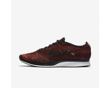 Chaussure Nike Flyknit Racer Pour Femme Running Rouge Université/Mangue Brillant/Noir_NO. 526628-608