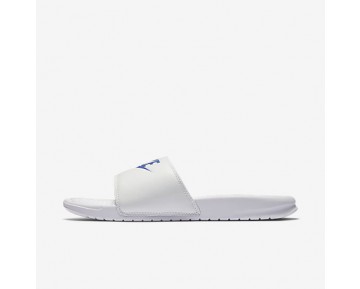 Chaussure Nike Benassi Pour Homme Lifestyle Blanc/Blanc/Royal Éclatant_NO. 343880-102