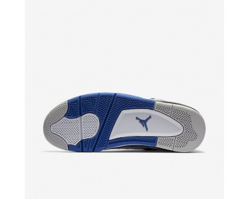 Chaussure Nike Air Jordan 4 Retro Pour Homme Lifestyle Blanc/Noir/Bleu Électrique_NO. 308497-117