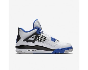 Chaussure Nike Air Jordan 4 Retro Pour Homme Lifestyle Blanc/Noir/Bleu Électrique_NO. 308497-117