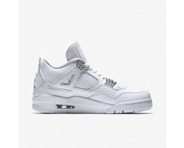 Chaussure Nike Air Jordan 4 Retro Pour Homme Lifestyle Blanc/Platine Pur/Blanc/Argent Métallique_NO. 308497-100